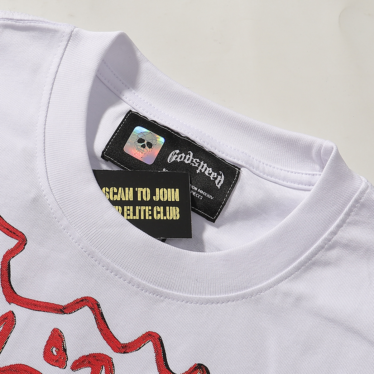 Godspeed War-Fire Car Print T-Shirt #7010 Black/White