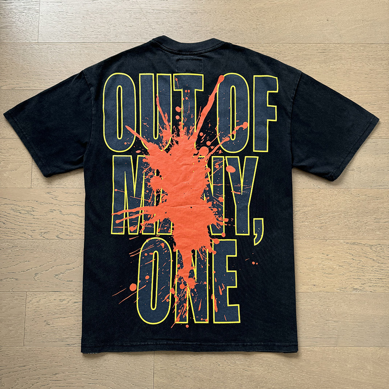 Godspeed Washed Print T-Shirt #1071 Black