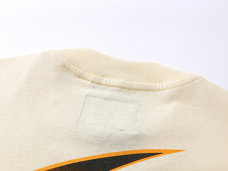 Godspeed Robot Fingertip Print Cotton T-Shirt #3126 Apricot