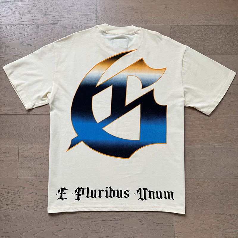 Godspeed Robot Fingertip Print Cotton T-Shirt #3126 Apricot