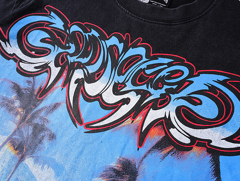 Godspeed Beach Racing Print T-Shirt #1113 Black