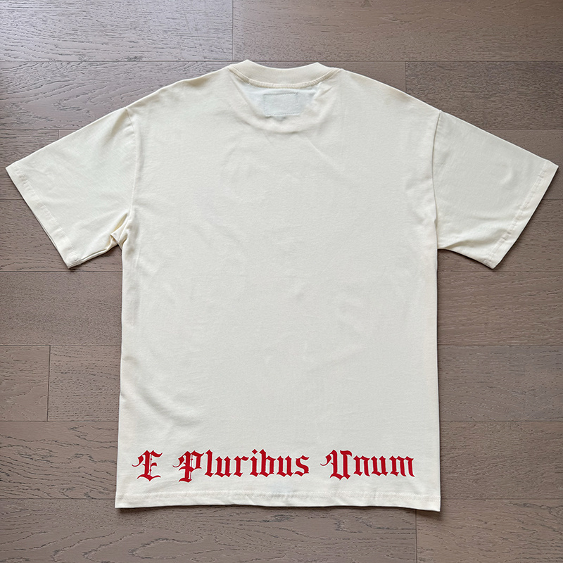 Godspeed Damaged Statue of Liberty Print T-Shirt #3127 Khaki