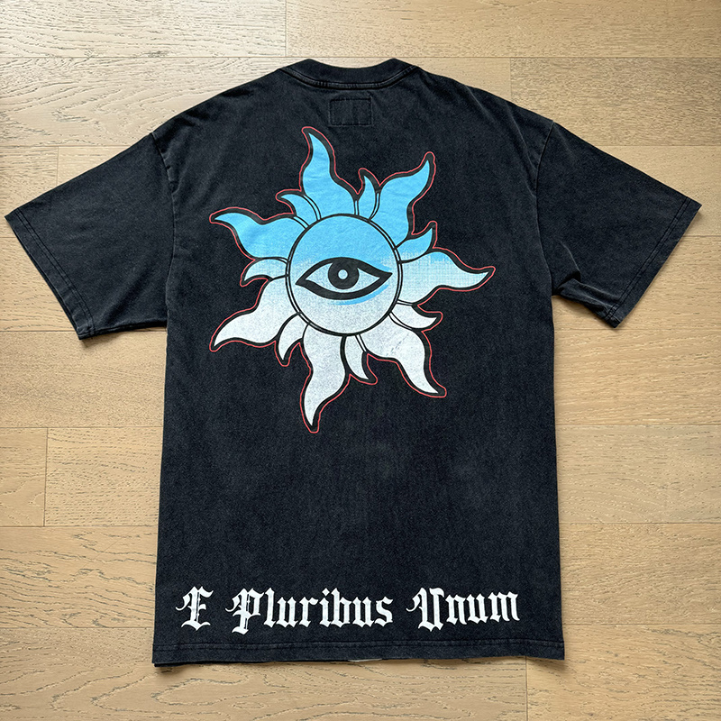 Godspeed Helicopter Statue of Liberty Print T-shirt #1116 Black