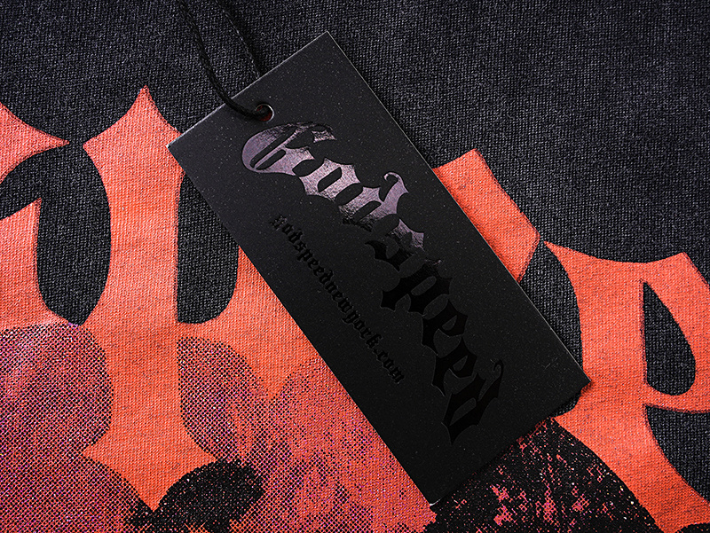 Godspeed Hollywood Print Cotton T-Shirt #1163 Black