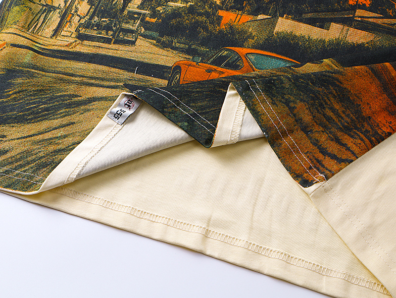 Godspeed Hollywood Print Cotton T-Shirt #3163 Apricot