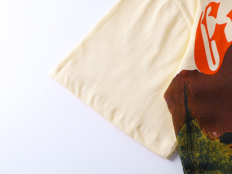 Godspeed Hollywood Print Cotton T-Shirt #3163 Apricot