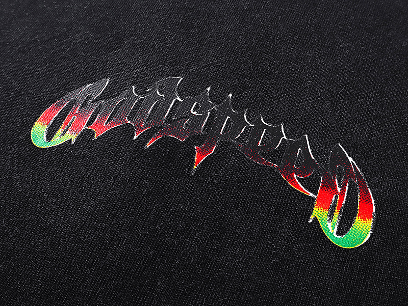 Godspeed Leather Motorcycle Skull Print T-Shirt #1136 Black