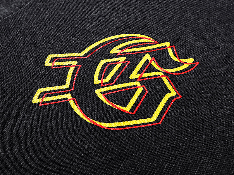 Godspeed Leather Motorcycle Skull Print T-Shirt #1136 Black