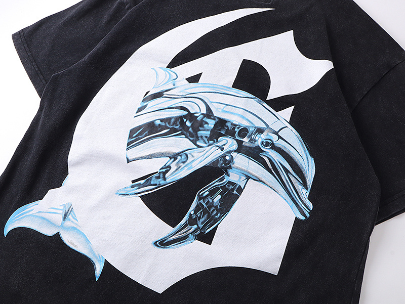 Godspeed Letter GS Print T-shirt #1112 Black