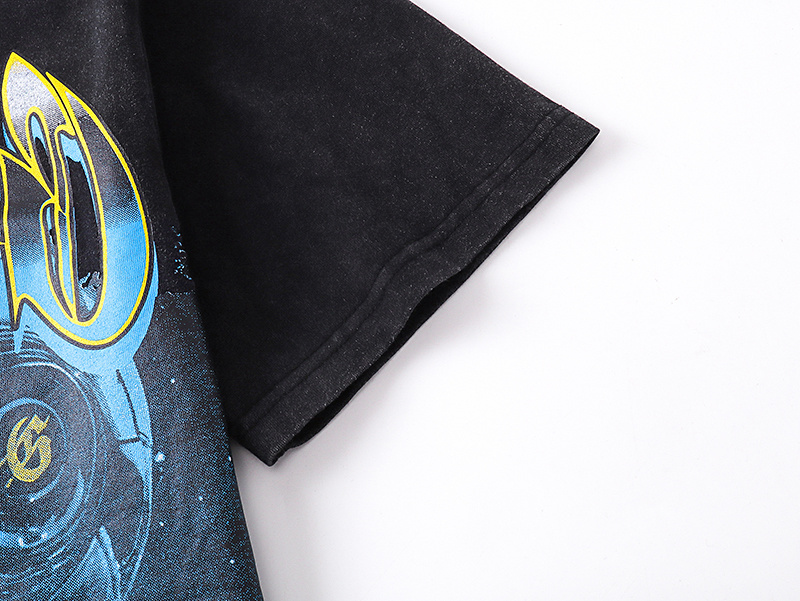 Godspeed Robot Fingertip Print Cotton T-Shirt #1126 Black