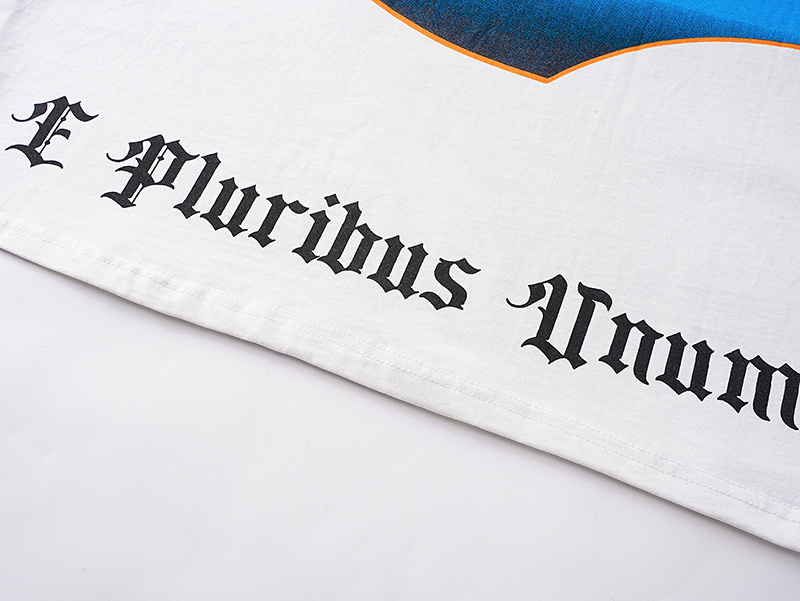 Godspeed Robot Fingertip Print Cotton T-Shirt #3126 White