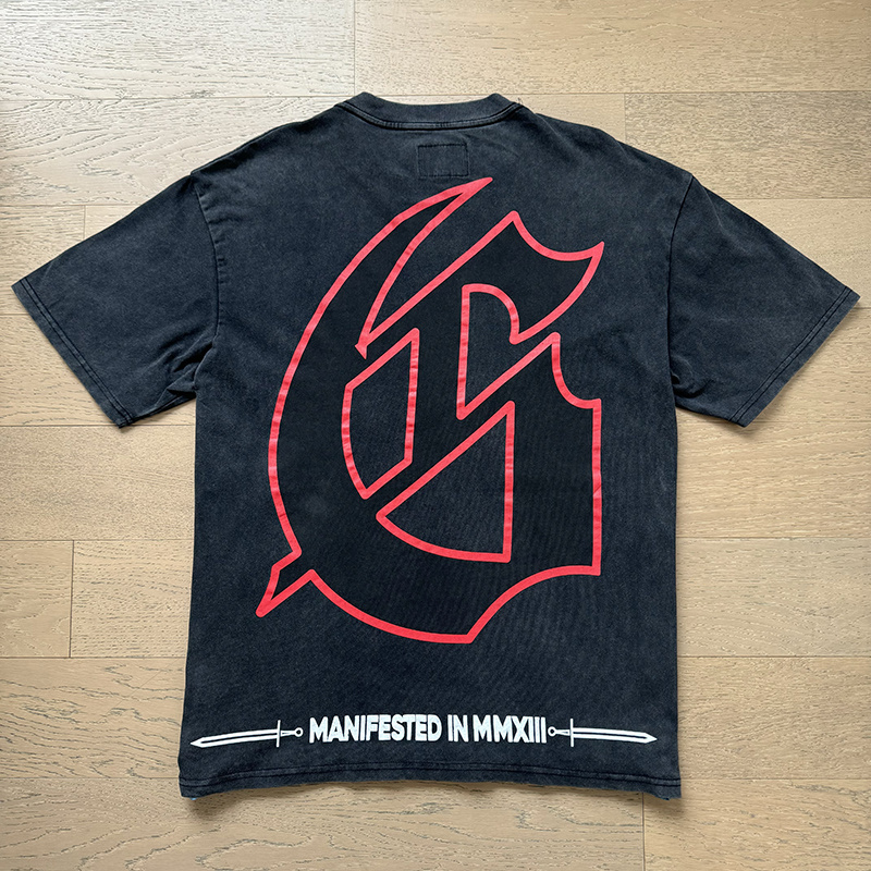 Godspeed Skeleton Racer Print Cotton T-Shirt #1165 Black