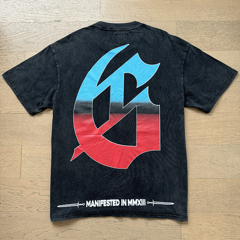 Godspeed Skull Beach Drink Cotton T-Shirt #1166 Black