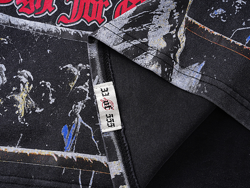 Godspeed Skull Boxer Print Cotton T-Shirt #1160 Black