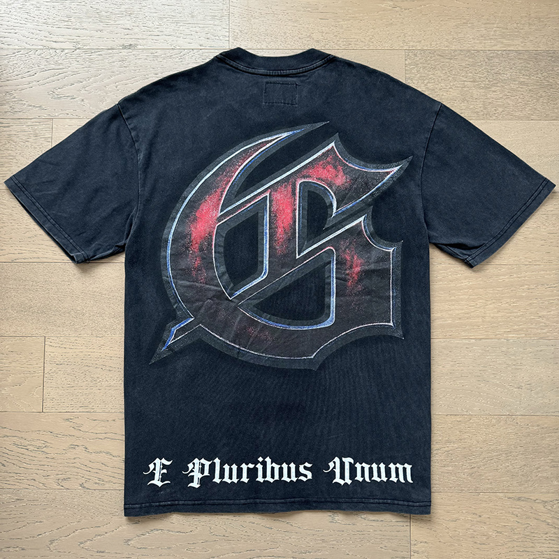 Godspeed Skull Boxer Print Cotton T-Shirt #1160 Black