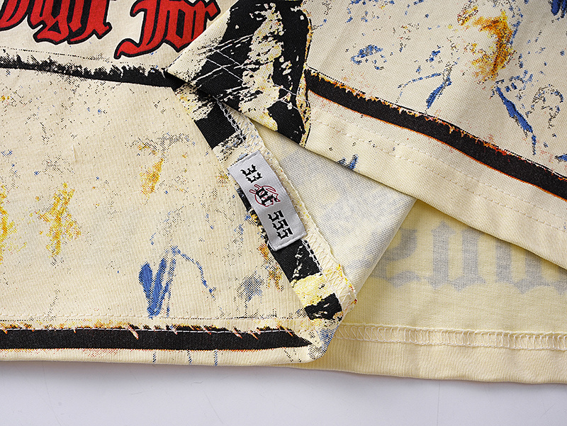 Godspeed Skull Boxer Print Cotton T-Shirt #3160 Apricot