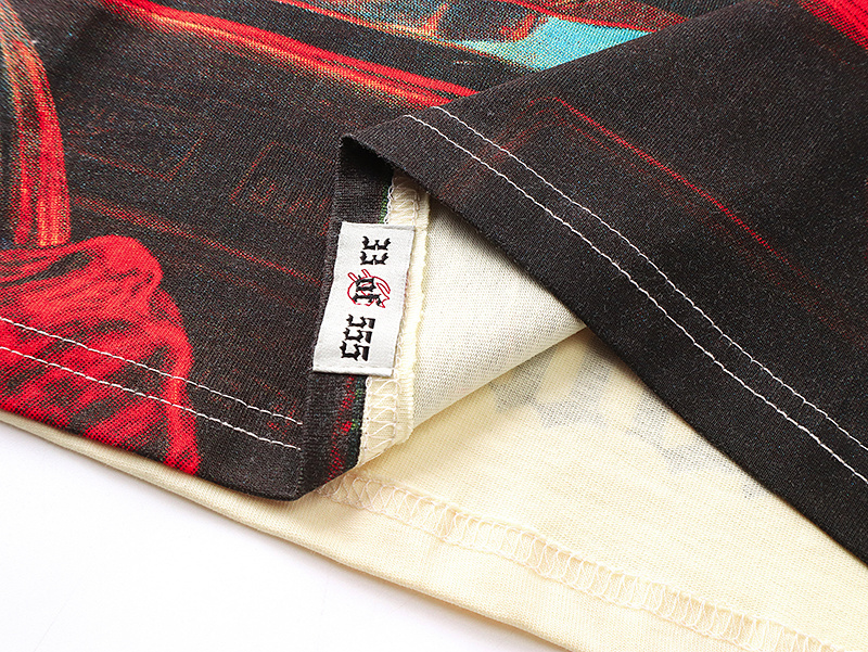 Godspeed Skull Driving Print T-Shirt #3137 Apricot