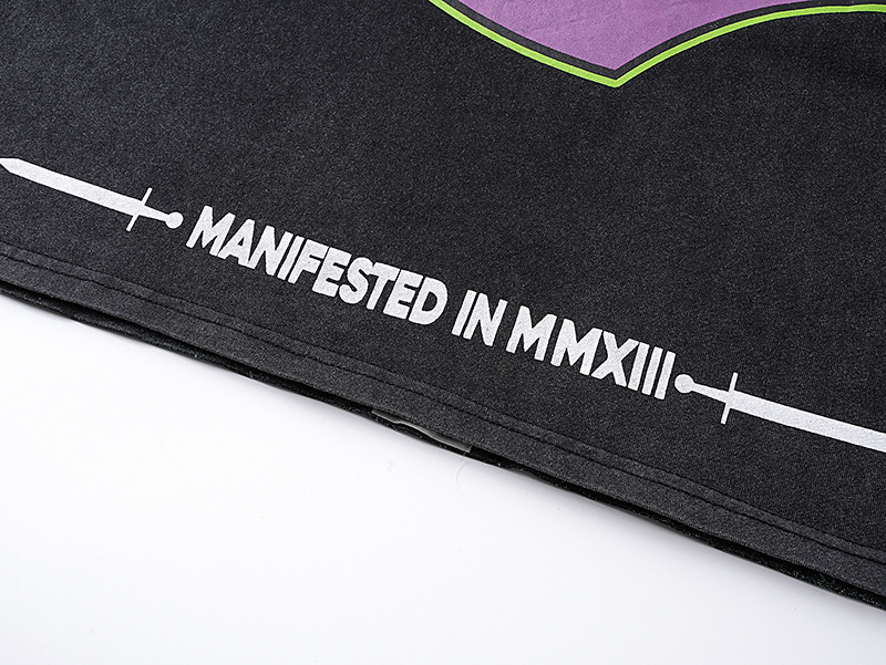 Godspeed Skull Green Bubble Print Cotton T-Shirt #1169 Black