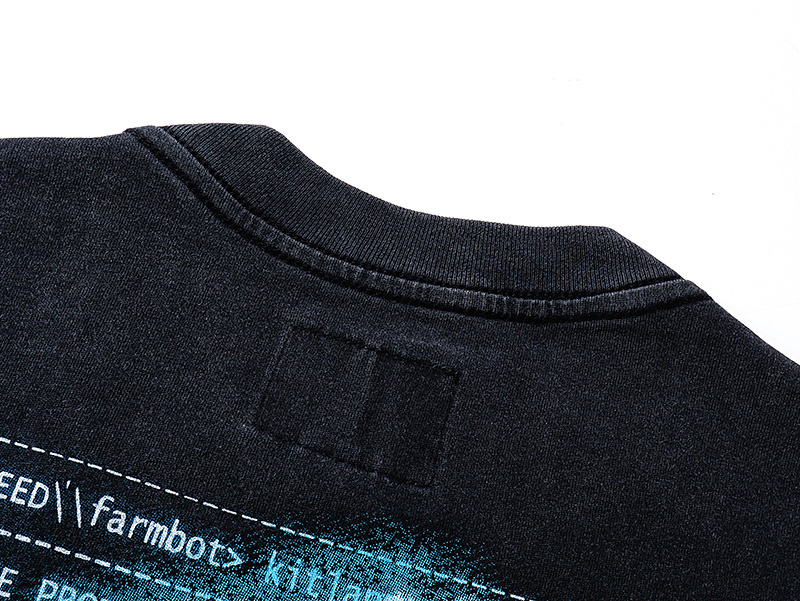 Godspeed Skull Robot Scarecrow Print T-shirt #1178 Black