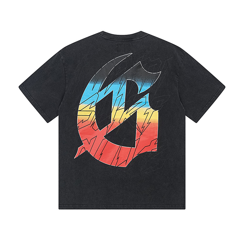 Godspeed Skull Surf Print T-shirt #1117 Black