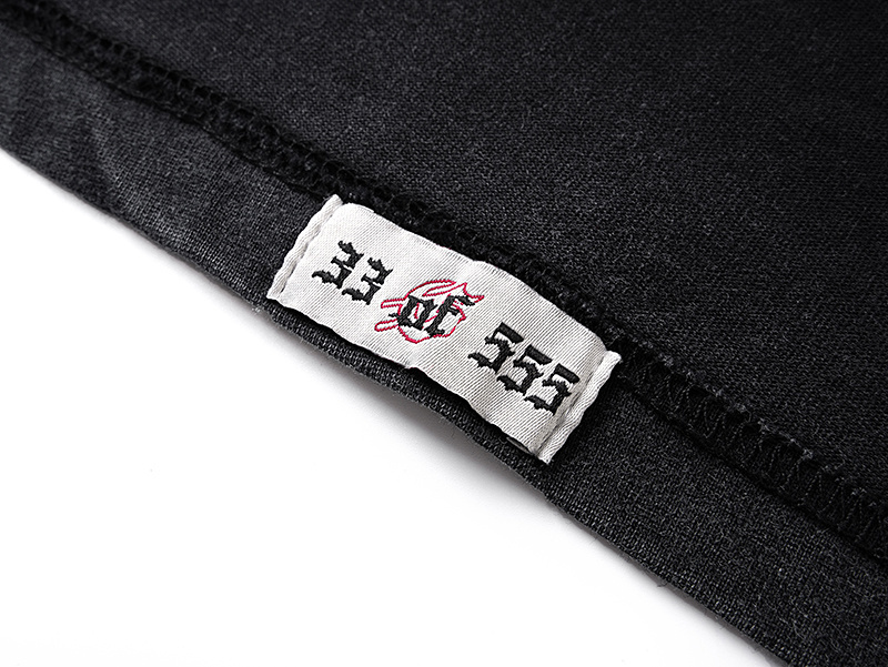 Godspeed Skull Surf Print T-shirt #1117 Black