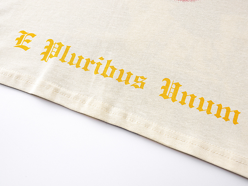 Godspeed Skull Surfboard Print Cotton T-Shirt #3167 Apricot