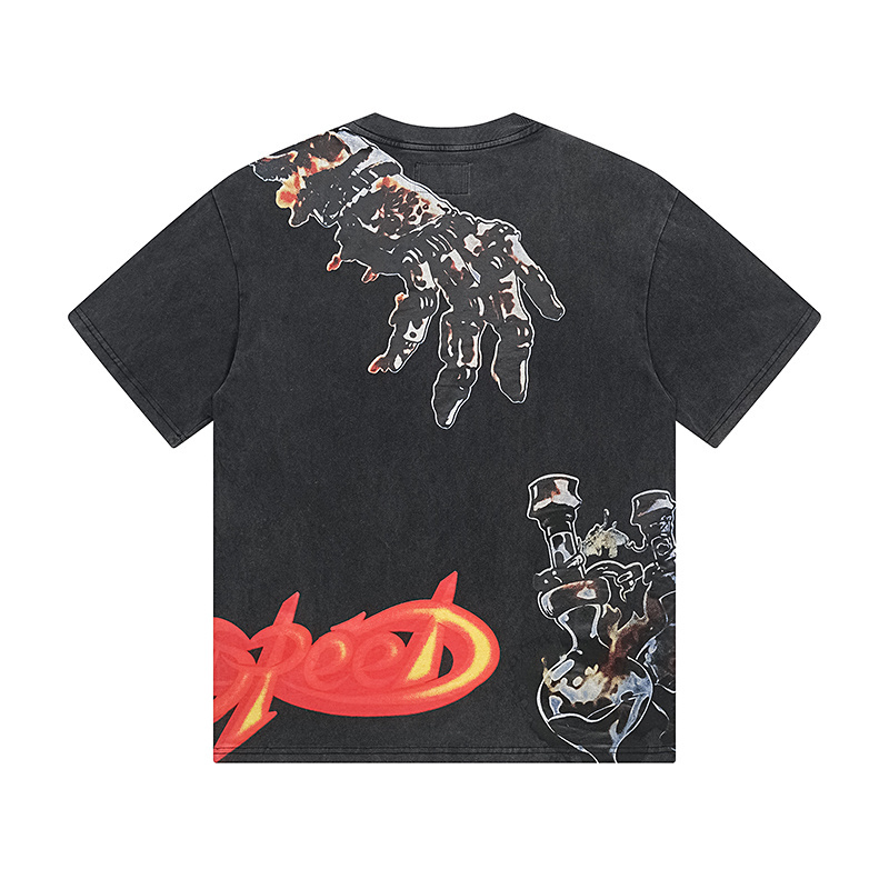 Godspeed Skull Suspended Print T-shirt #1132 Black