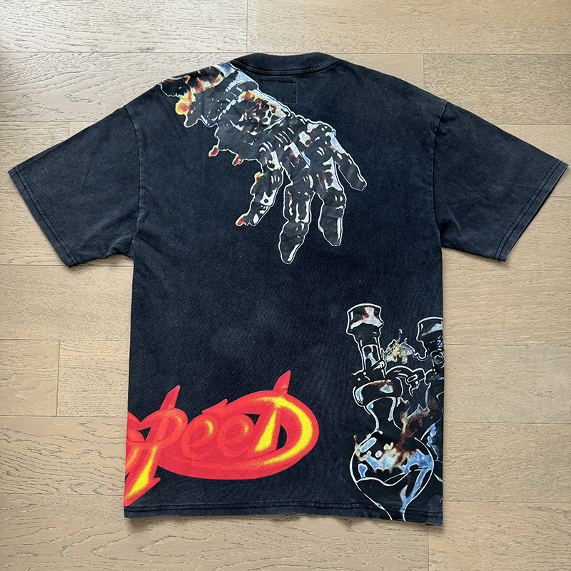 Godspeed Skull Suspended Print T-shirt #1132 Black