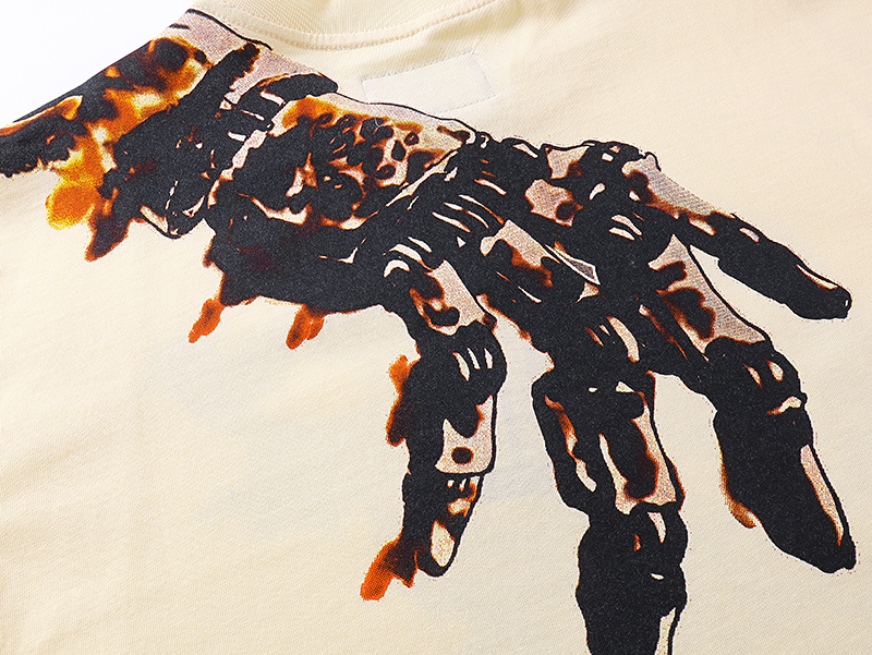 Godspeed Skull Suspended Print T-shirt #3132 Apricot