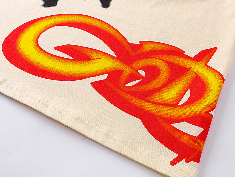 Godspeed Skull Suspended Print T-shirt #3132 Apricot