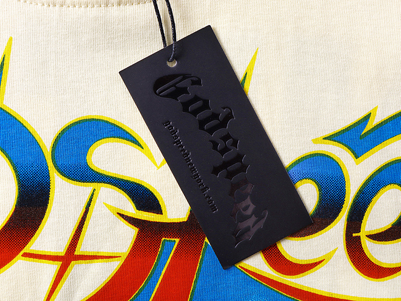 Godspeed Skull Tennis Print Cotton T-Shirt #3170 Apricot