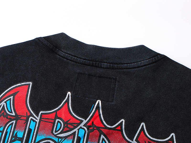 Godspeed Skull Volcano Eruption Print T-shirt #1138 Black