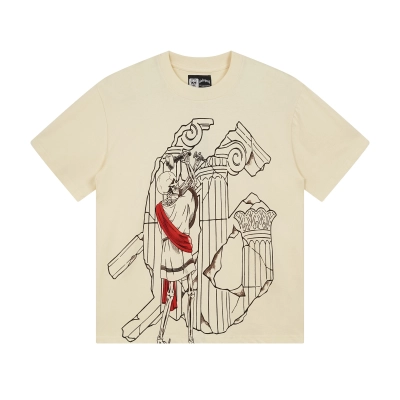 Godspeed Skull Wall Stencil Print Cotton T-Shirt #3162 Aprioct 01