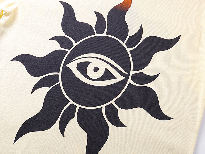 Godspeed Star Statue Liberty Print T-Shirt #3133 Apricot