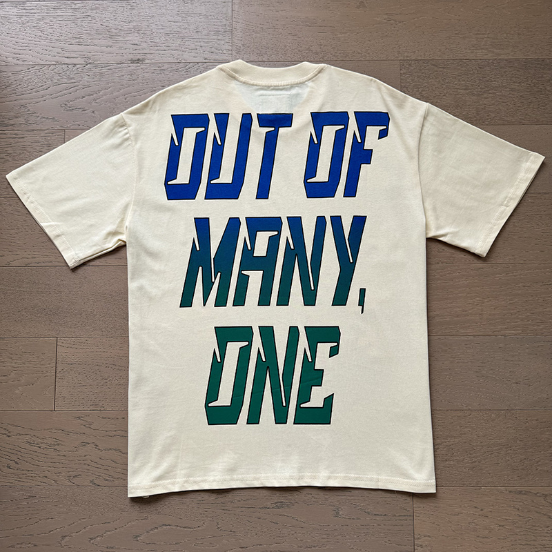 Godspeed Statue of Liberty Pyramid Print Cotton T-Shirt #3168 Apricot