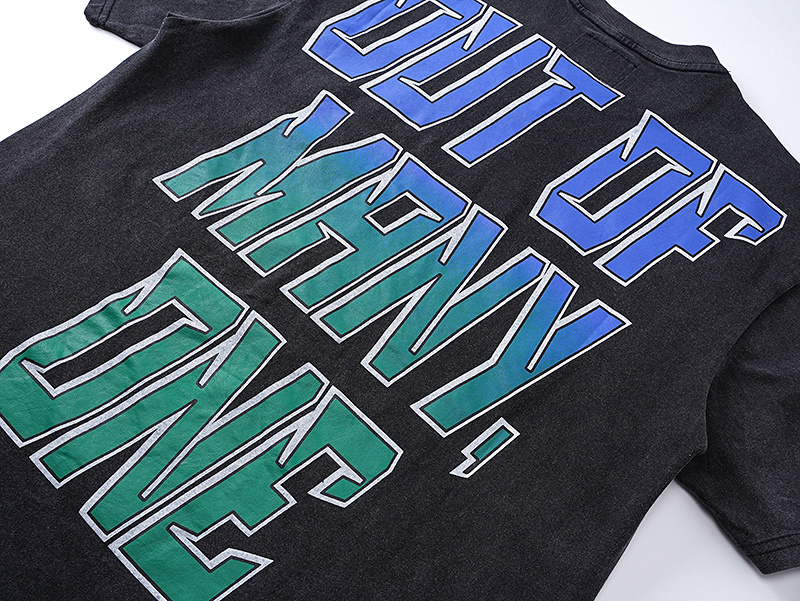 Godspeed Statue of Liberty Pyramid Print Cotton T-Shirt #1168 Black