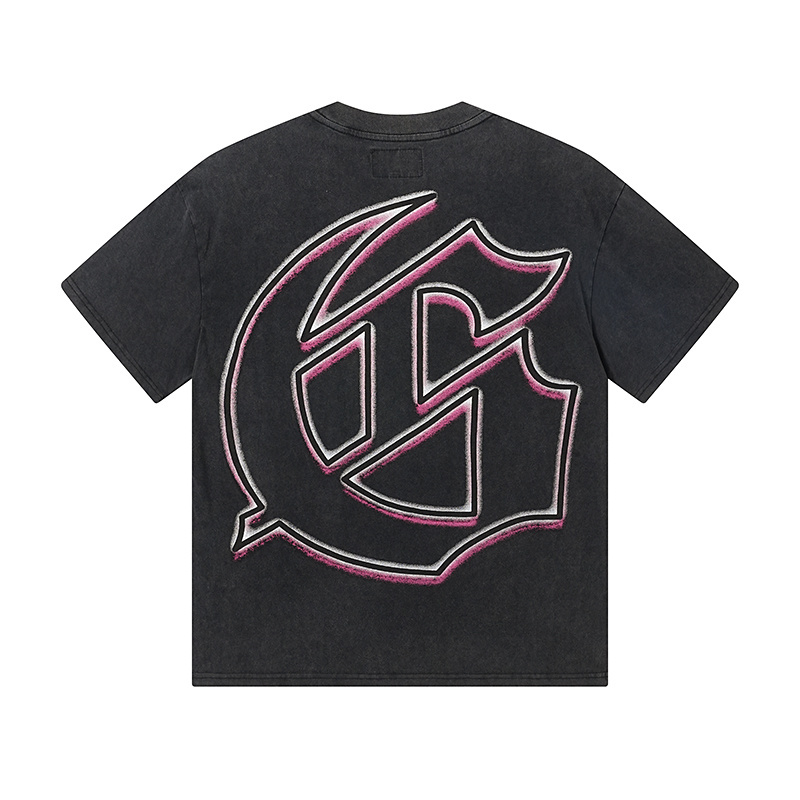 Godspeed Washed Print T-Shirt #1172 Black