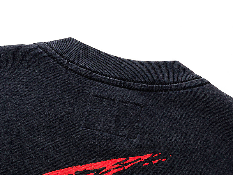 Godspeed Washed Print T-Shirt #1179 Black