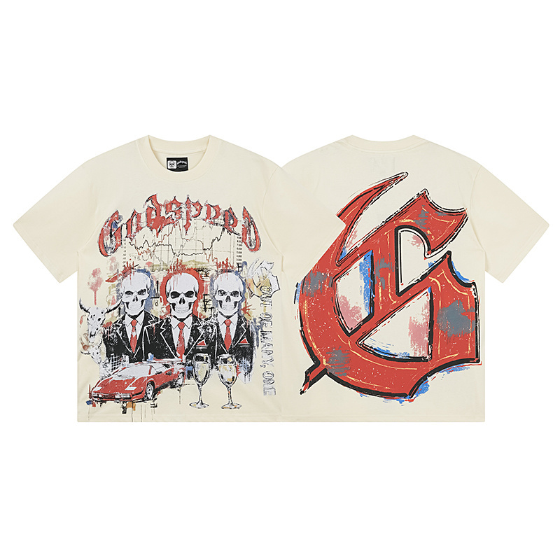 Godspeed Washed Print T-Shirt #3179 Apricot