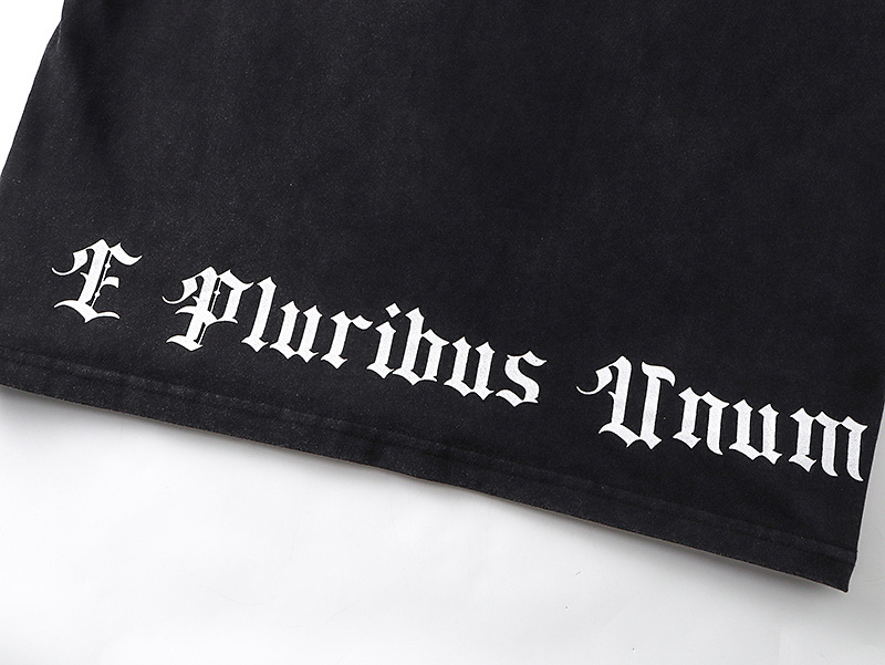 Godspeed Damaged Statue of Liberty Print T-Shirt #1127 Black