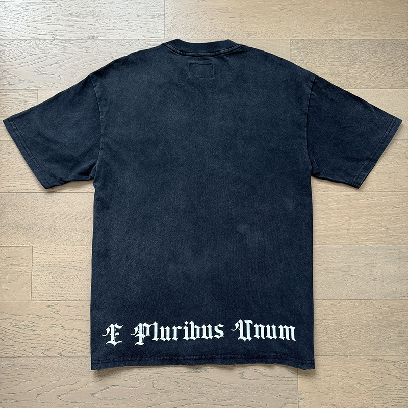 Godspeed Damaged Statue of Liberty Print T-Shirt #1127 Black