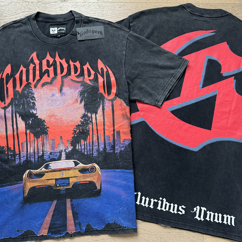 Godspeed Ferrari Print T-shirt #1129 Black