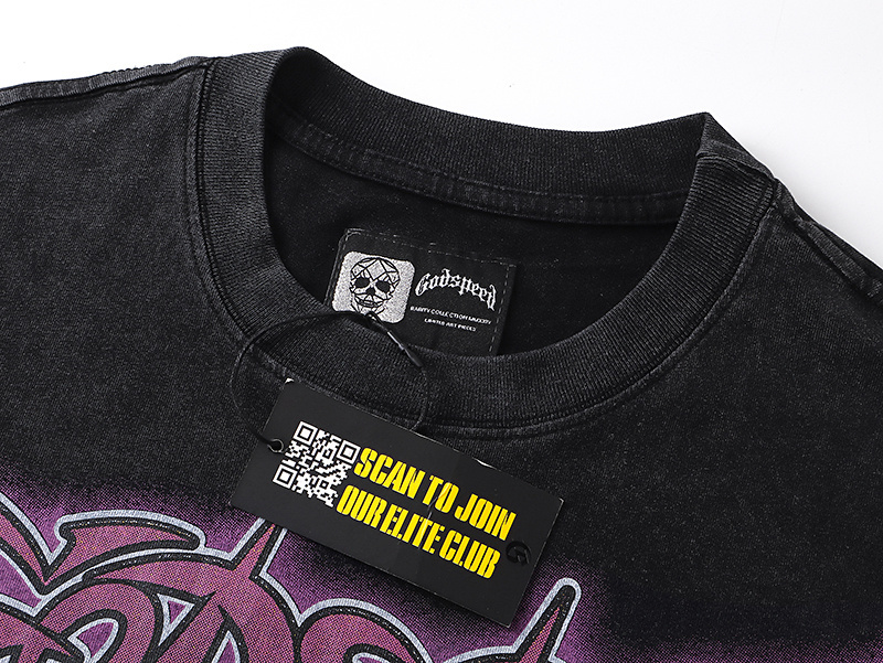 Godspeed Interstellar Skull Print T-Shirt #1130 Black