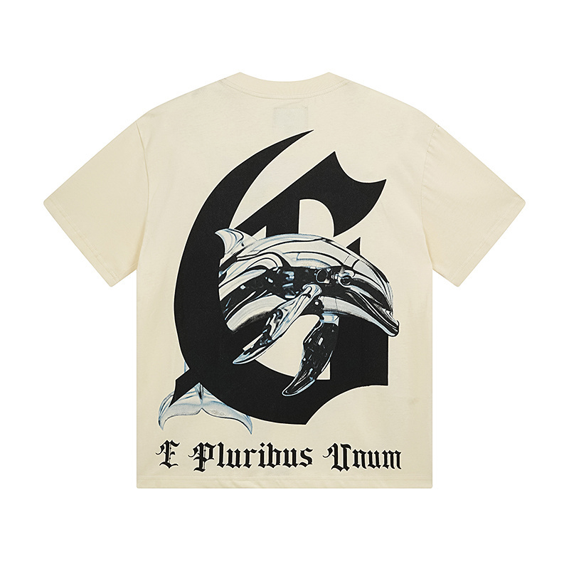 Godspeed Letter GS Print T-shirt #3112 Apricot