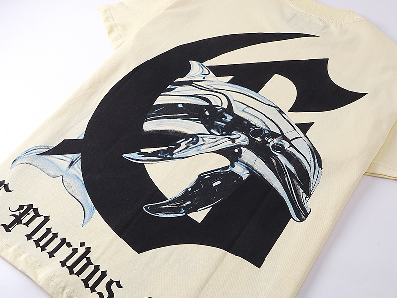 Godspeed Letter GS Print T-shirt #3112 Apricot