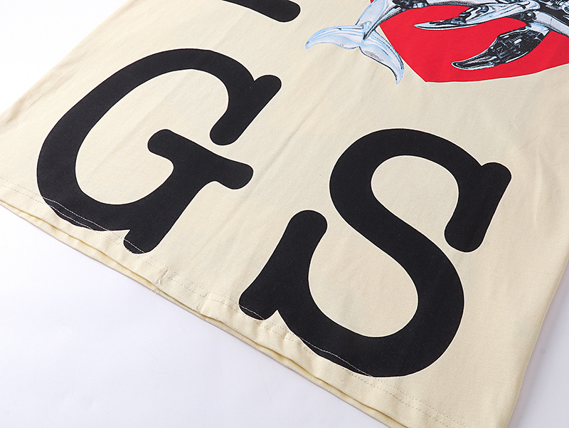 Godspeed Letter GS Print T-shirt #3112 Apricot