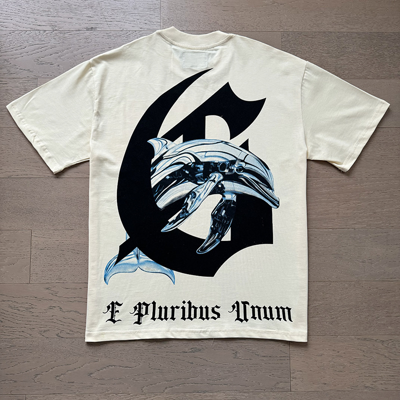 Godspeed Letter GS Print T-shirt #3112 Apricot