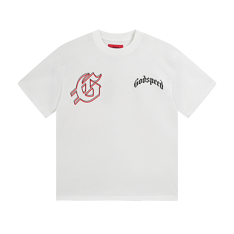 Godspeed Lightning Statue of Liberty Print T-shirt #3072 White