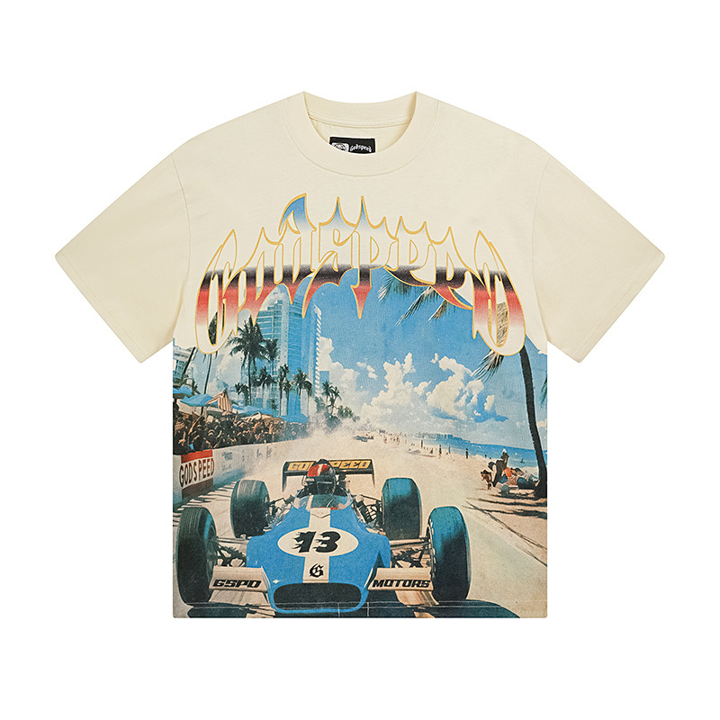Godspeed Racing No. 13 Cotton T-Shirt #3110 Apricot