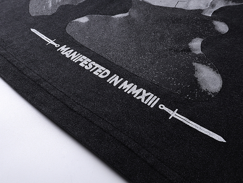 Godspeed Skull and Crown Print T-Shirt #1089 Black